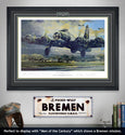 Autographed Masters of the Air Bremen sign with 100th Bomb Group art