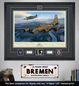 Autographed Masters of the Air Bremen signs with The Guardian art