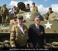 Buck Marsh on a Sherman tank