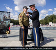 Clarence Smoyer receives the Bronze Star