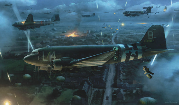 C-47s over Normandy on D-Day art print