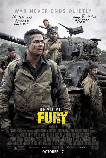 Autographed "FURY" Poster C