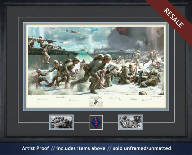 Marines land on Peleliu in 1944 art print