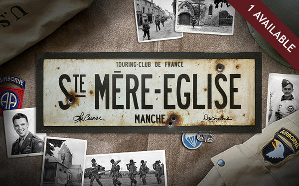 Sainte Mere Eglise paratrooper autographed sign