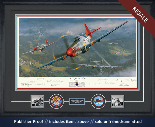 Tuskegee Airmen P-51 Autographed Art Print
