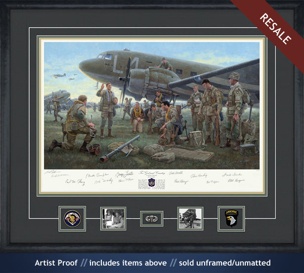 101st Airborne paratroopers suit up for D-Day art print 