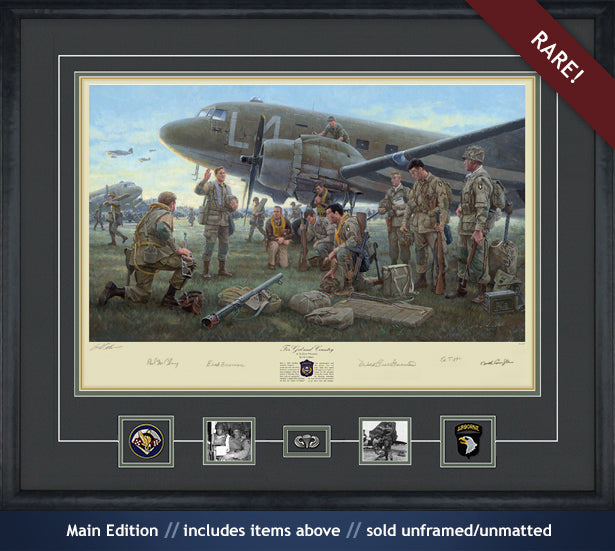 101st Airborne paratroopers suit up for D-Day art print 