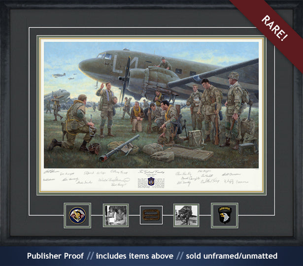 101st Airborne paratroopers suit up for D-Day art print 