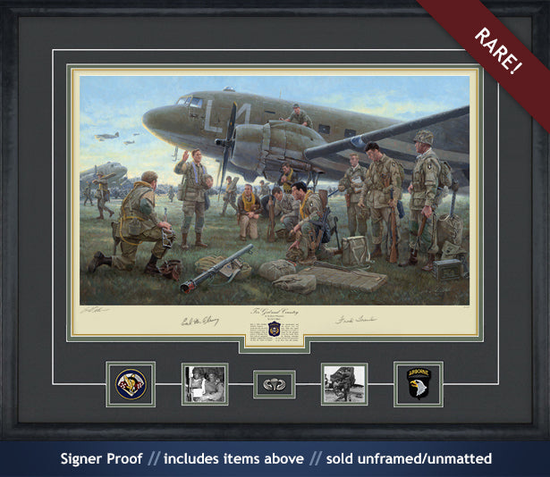 101st Airborne paratroopers suit up for D-Day art print 