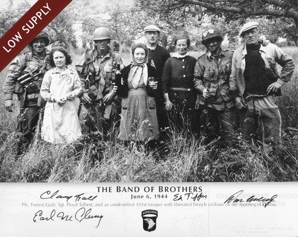 The Band of Brothers in Normandy autographed photo