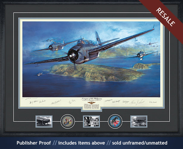 President George HW Bush VT-51 Avenger autographed art print