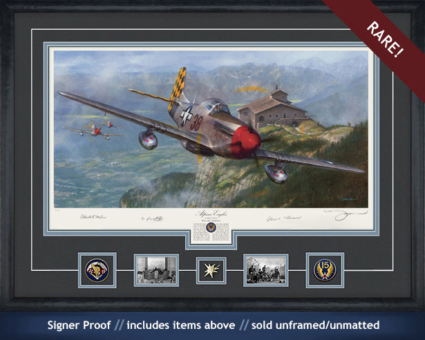 325th Fighter Group P-51 over the Eagle's Nest art print