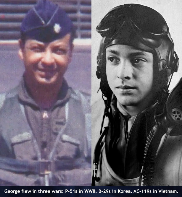 George Hardy as a P-51 pilot in the 332nd Fighter Group