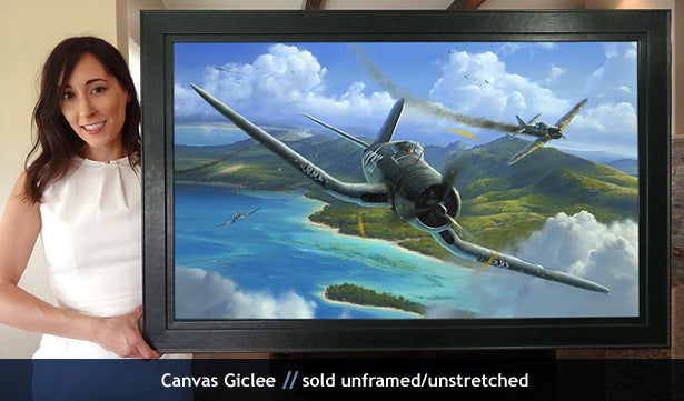 Pappy Boyington flies his F4U Corsair