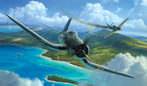 Pappy Boyington F4U Corsair art