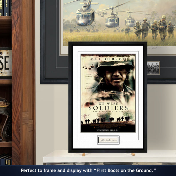 Hal Moore autograph with We Were Soldiers movie poster