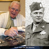 Paratrooper Don Malarkey autographs a poster