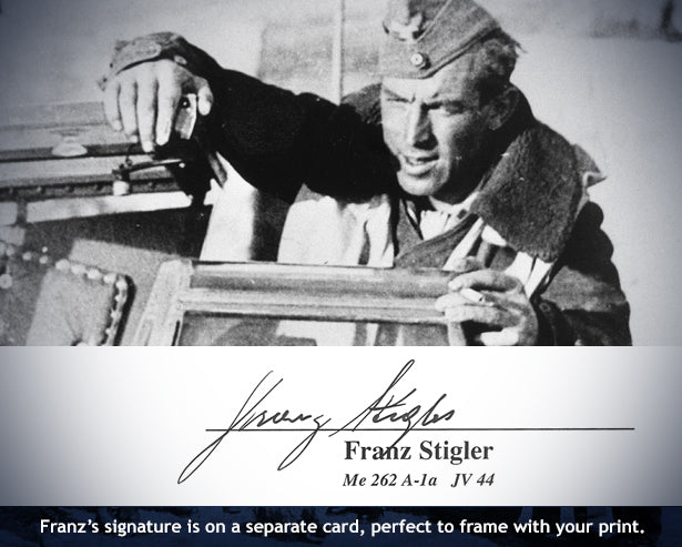 Franz Stigler autographed card