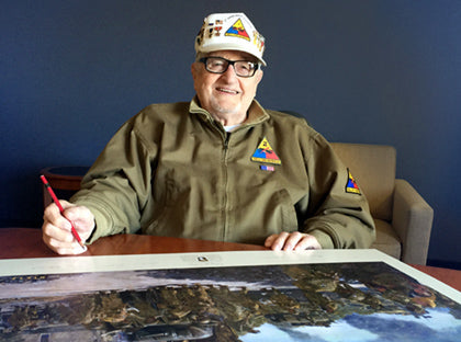Autographed military art prints
