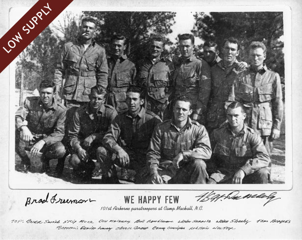 "We Happy Few" photo autographed by the Band of Brothers