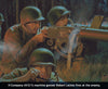 Robert Leckie at his machine gun
