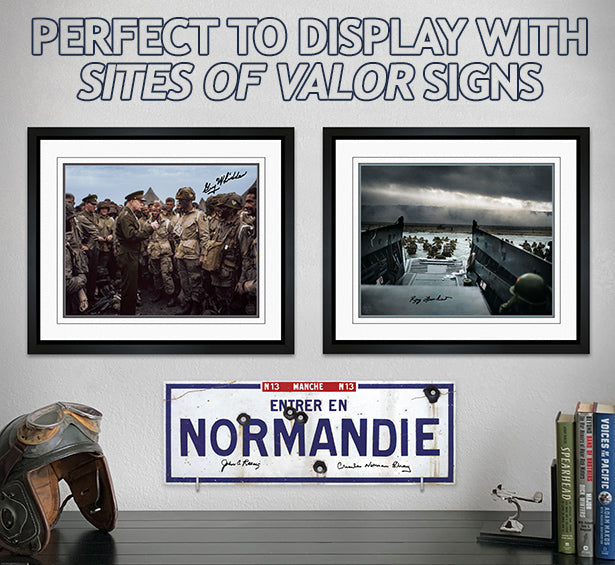 1st Infantry Division lands on Omaha Beach D-Day autographed photo ...