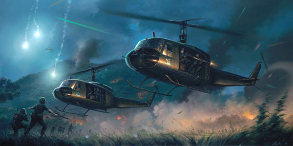 Vietnam War with Helicopters and Explosions Neural Network AI Generated  Stock Illustration  Illustration of night background 276416753