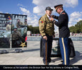 Clarence Smoyer receives the Bronze Star