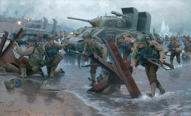 Omaha Beach Landing Art Print