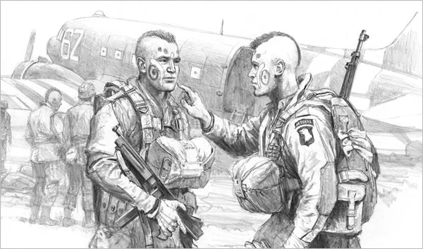 Filthy 13 paratrooper autographed art print