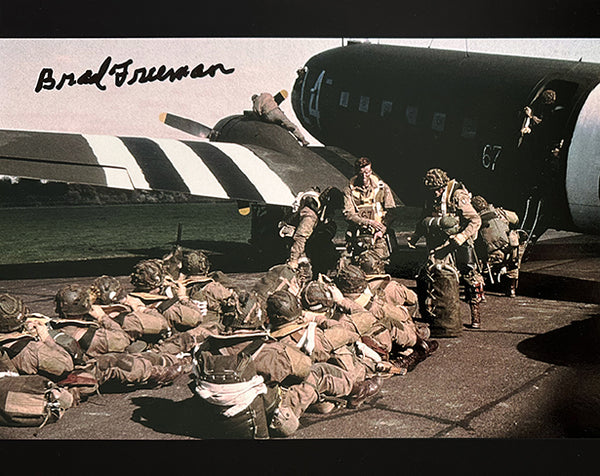 "Lt. Dick Winters Stick 67" photo autographed by Brad Freeman