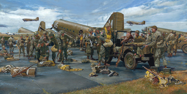 Paratroopers suit up for Operation Market Garden art print