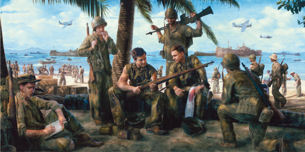 US Marine on Guadalcanal art print